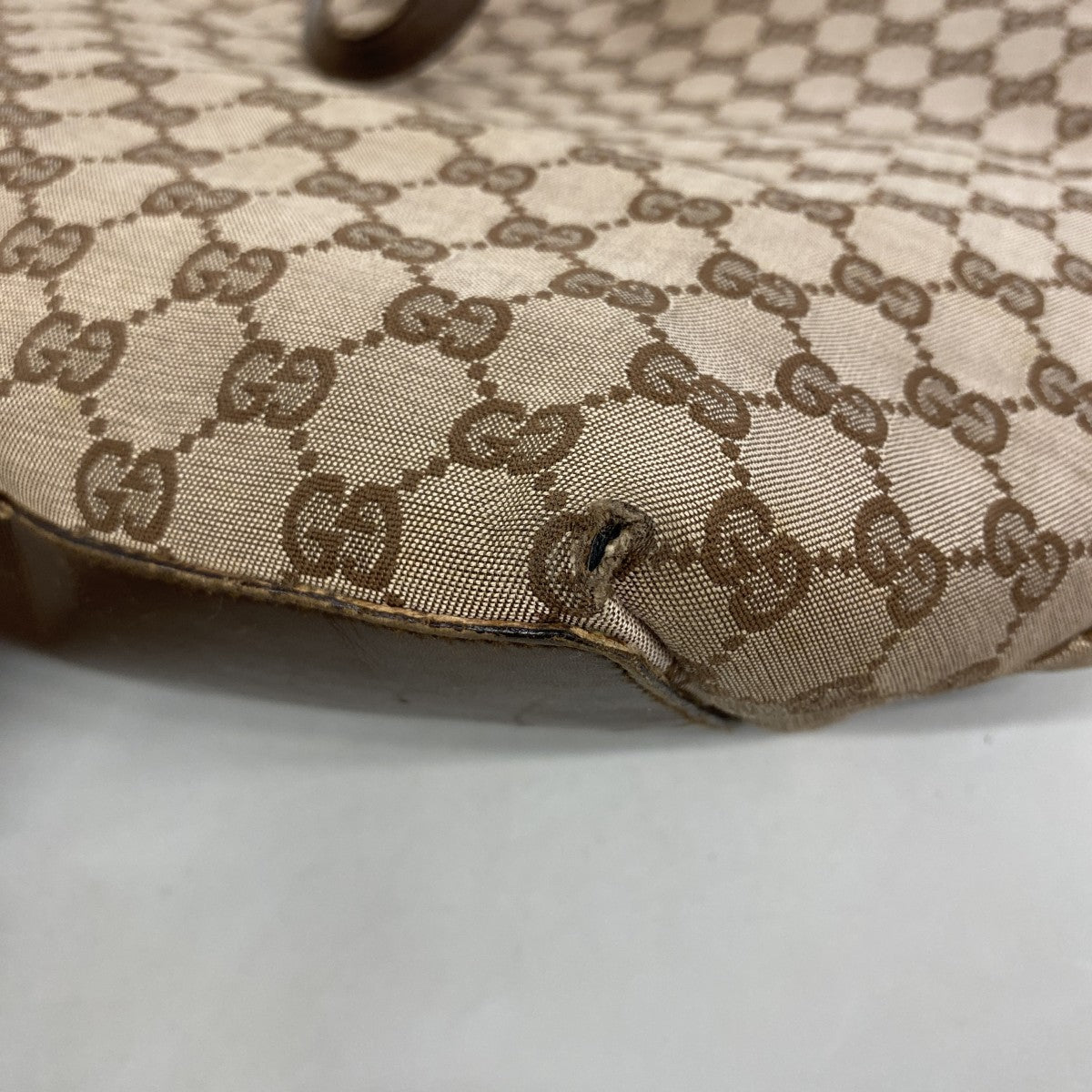 【6de6431-k】グッチ トートバッグ 002 1098 キャンバス ピンクベージュ シャンパンゴールド金具【中古】レディース