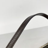 【6de6432-k】グッチ ポーチ GGキャンバス 07198 キャンバス ベージュ ブラウン シルバー金具【中古】レディース