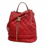 ★SALE【6de6517】シャネル ハンドバッグ マトラッセ チェーンショルダー キャビアスキン レッド ゴールド金具 2wayバッグ【中古】レディース
