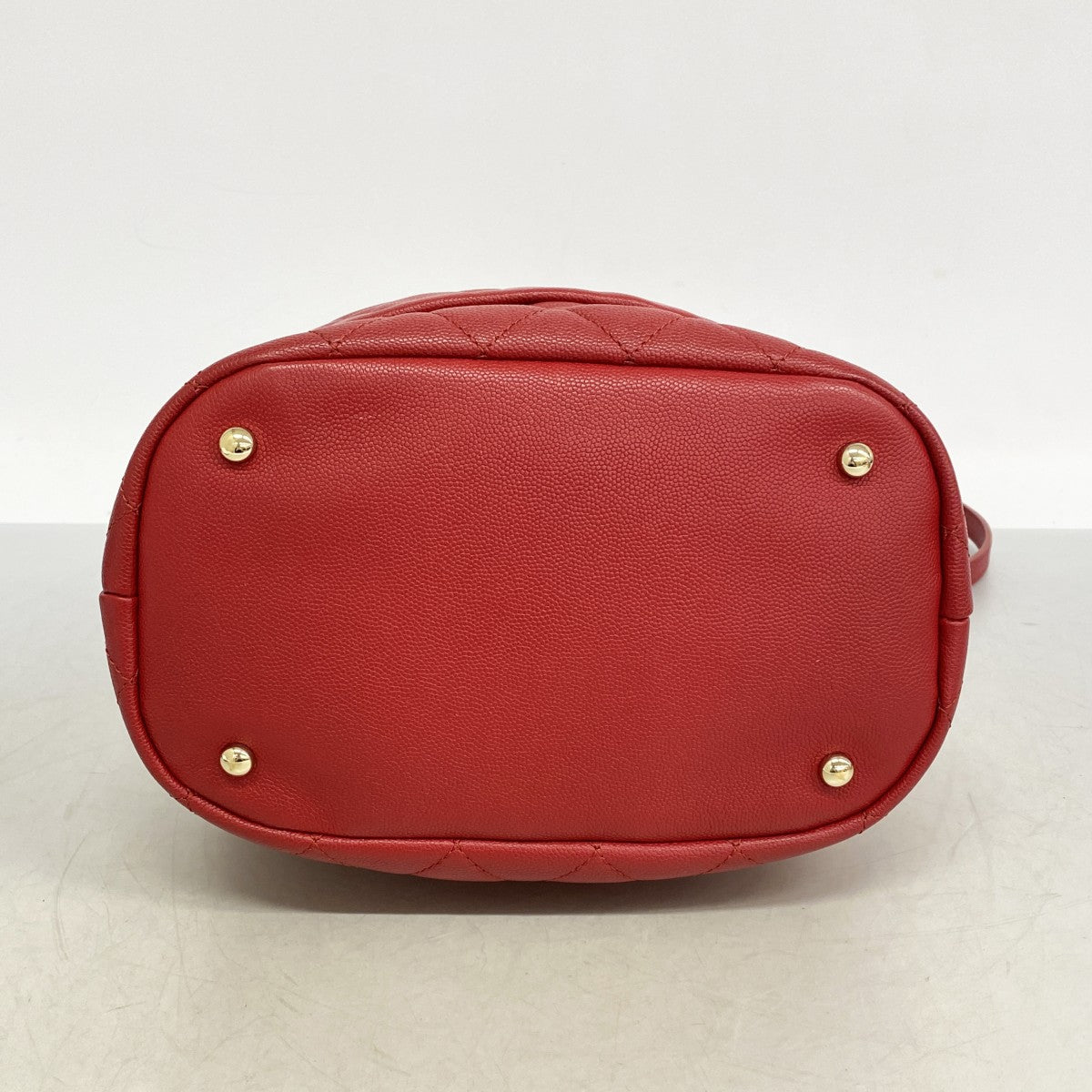 ★SALE【6de6517】シャネル ハンドバッグ マトラッセ チェーンショルダー キャビアスキン レッド ゴールド金具 2wayバッグ【中古】レディース