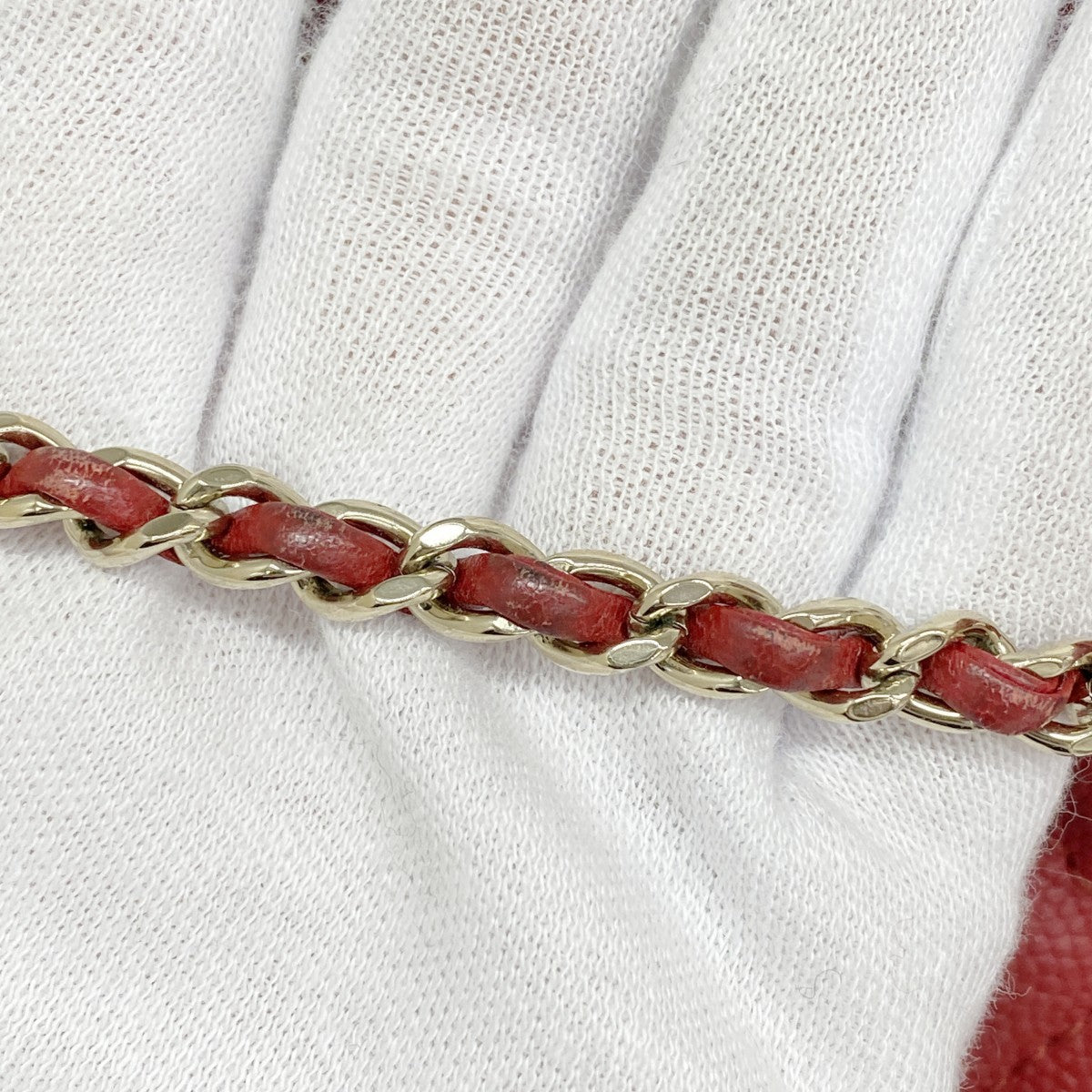 ★SALE【6de6517】シャネル ハンドバッグ マトラッセ チェーンショルダー キャビアスキン レッド ゴールド金具 2wayバッグ【中古】レディース