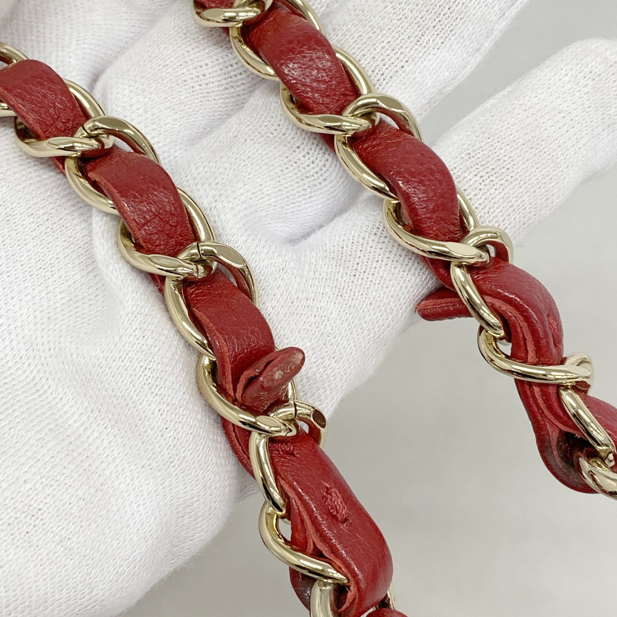 ★SALE【6de6517】シャネル ハンドバッグ マトラッセ チェーンショルダー キャビアスキン レッド ゴールド金具 2wayバッグ【中古】レディース