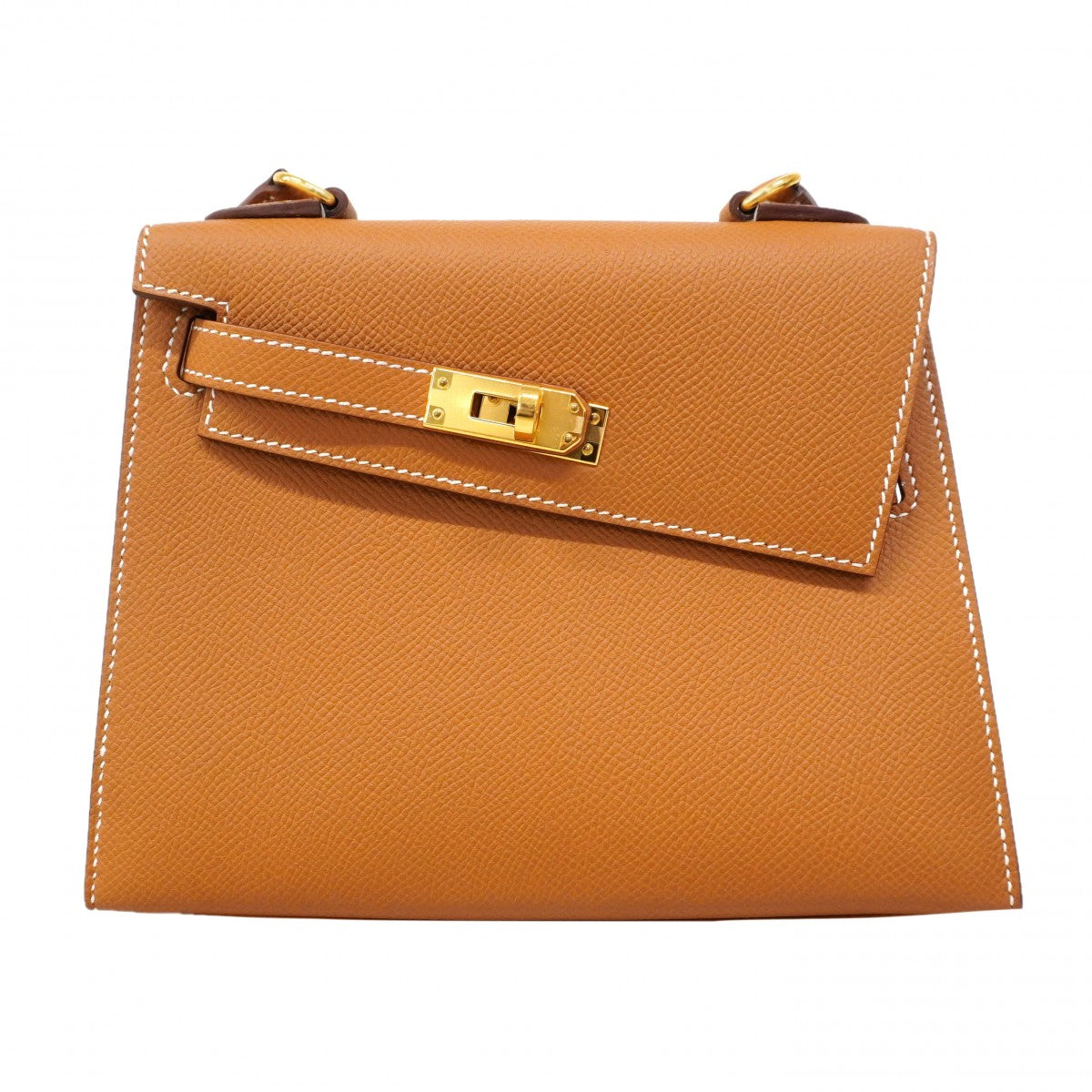 ★SALE【6ea0050-g】エルメス ショルダーバッグ ケリー20無秩序 ヴォーエプソン ゴールド ゴールド金具 U刻印【中古】レディース