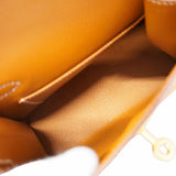 ★SALE【6ea0050-g】エルメス ショルダーバッグ ケリー20無秩序 ヴォーエプソン ゴールド ゴールド金具 U刻印【中古】レディース