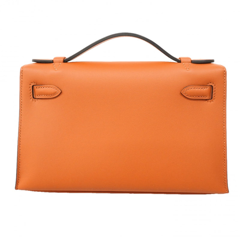 ★SALE【6ea0102-g】エルメス ハンドバッグ ポシェットケリー スイフト キュイーブル ゴールド金具 K刻印【中古】レディース
