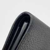【6ea0120-k】ルイヴィトン 三つ折り財布 トリヨン ポルトフォイユカプシーヌ M82764 ノワール【中古】レディース