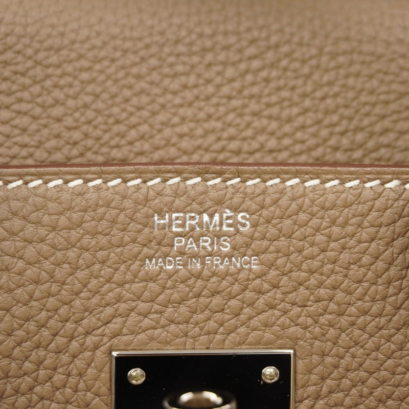★SALE【6ea0149-g】エルメス ハンドバッグ バーキン30 トゴ エトゥープ シルバー金具 Ｘ刻印【中古】レディース