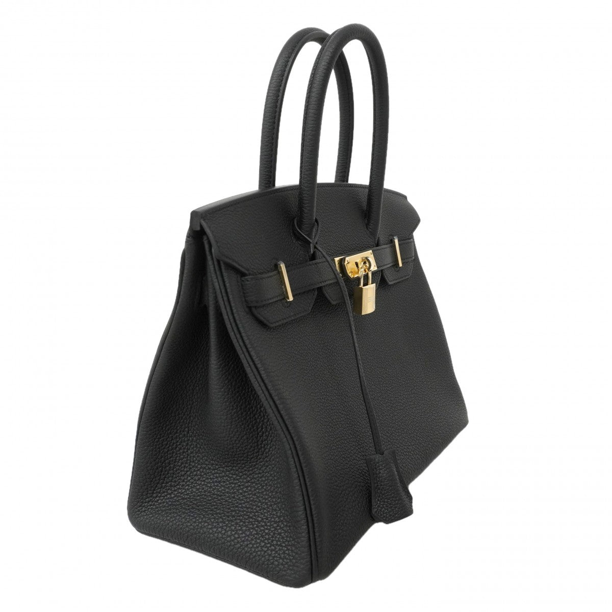 ★SALE【6ea0156-e-g】エルメス ハンドバッグ バーキン30 トゴ ブラック シャンパンゴールド金具 K刻印【中古】レディース