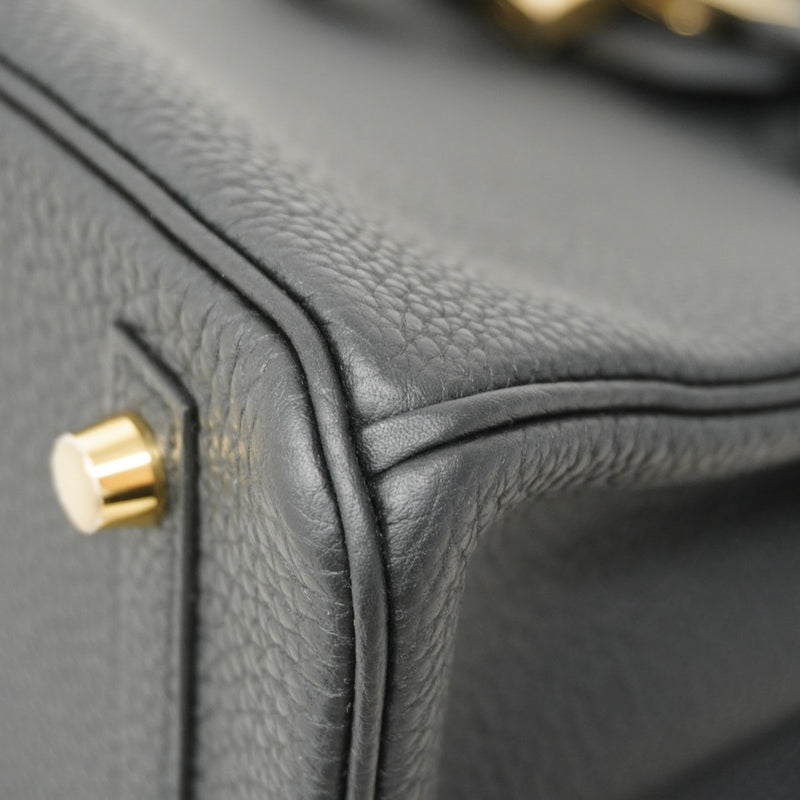 ★SALE【6ea0156-e-g】エルメス ハンドバッグ バーキン30 トゴ ブラック シャンパンゴールド金具 K刻印【中古】レディース