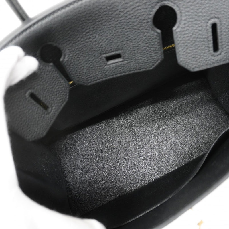 ★SALE【6ea0156-e-g】エルメス ハンドバッグ バーキン30 トゴ ブラック シャンパンゴールド金具 K刻印【中古】レディース