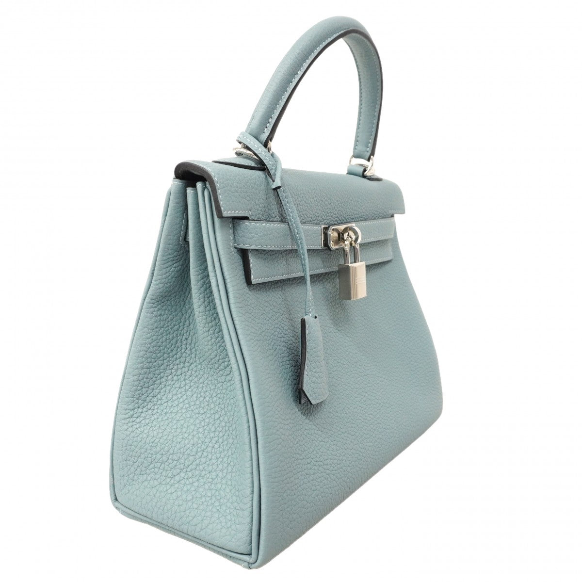 ★SALE【6ea0157-e-g】エルメス ハンドバッグ ケリー25 トゴ シエル シルバー金具 Y刻印 2wayバッグ【中古】レディース
