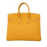 ★SALE【6eb0486-g】エルメス ハンドバッグ バーキン25 トゴ ナチュラルサブレ ゴールド金具 W刻印【中古】レディース