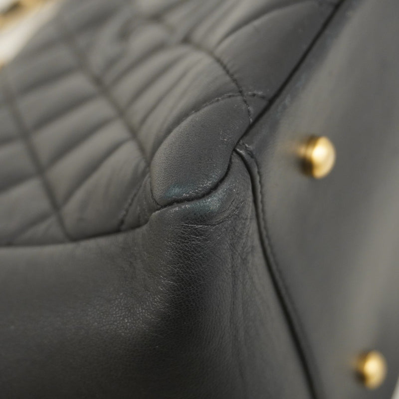 ★SALE【6eb0572-k】シャネル ハンドバッグ マトラッセ ラムスキン ブラック ゴールド金具【中古】レディース
