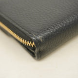 【6eb0630-k】グッチ 長財布 インターロッキングG 449397 レザー ブラック ゴールド金具【中古】レディース