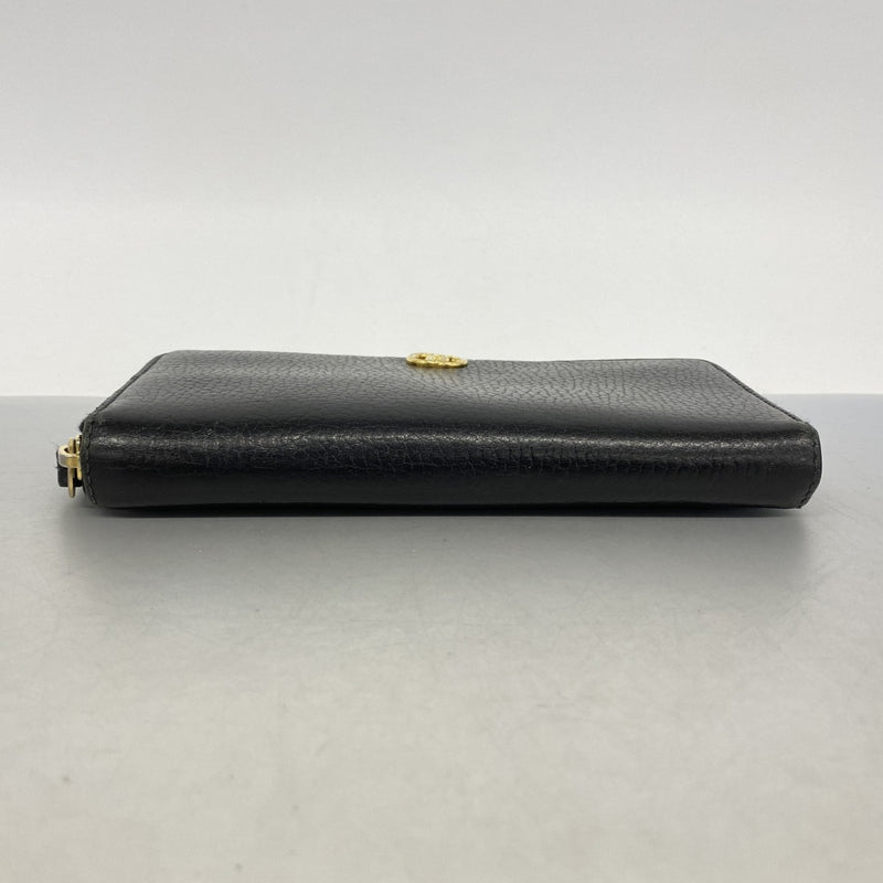 6eb0686-k】グッチ 長財布 GGマーモント 456117 レザー ブラック