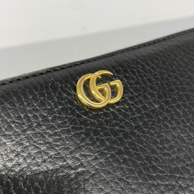 未使用 グッチ GUCCI 456117 ユニセックス 長財布 GGマーモント ブラック /ゴールド金具 レザー GUCCI - 未使用 グッチ GUCCI 456117 ユニセックス 長財布 GG