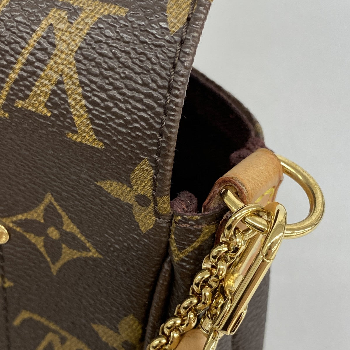 【6eb0718-k】ルイヴィトン ハンドバッグ モノグラム フェイボリットPM M40717 ブラウン 2wayバッグ【中古】レディース