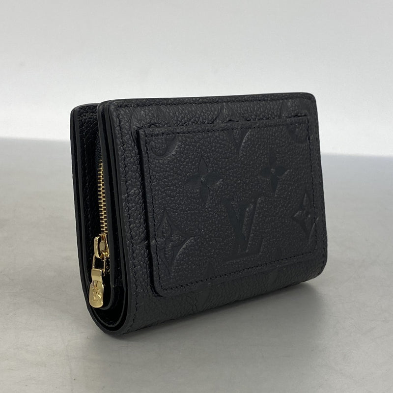 【6eb0721-k】ルイヴィトン 財布 モノグラム・アンプラント ポルトフォイユクレア M80151 ノワール【中古】レディース