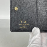 【6eb0721-k】ルイヴィトン 財布 モノグラム・アンプラント ポルトフォイユクレア M80151 ノワール【中古】レディース
