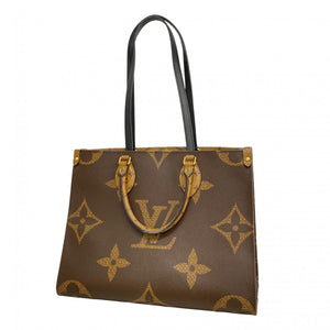 【6eb0755-k】ルイヴィトン トートバッグ モノグラム・ジャイアント リバース オンザゴーMM M45321 ブラウン 2wayバッグ【中古】レディース