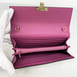 ★在庫処分★SALE【6eb0840-k】グッチ 長財布 GGスプリーム 453506 PVC レザー ベージュ ブラウン レッド ゴールド金具【中古】レディース