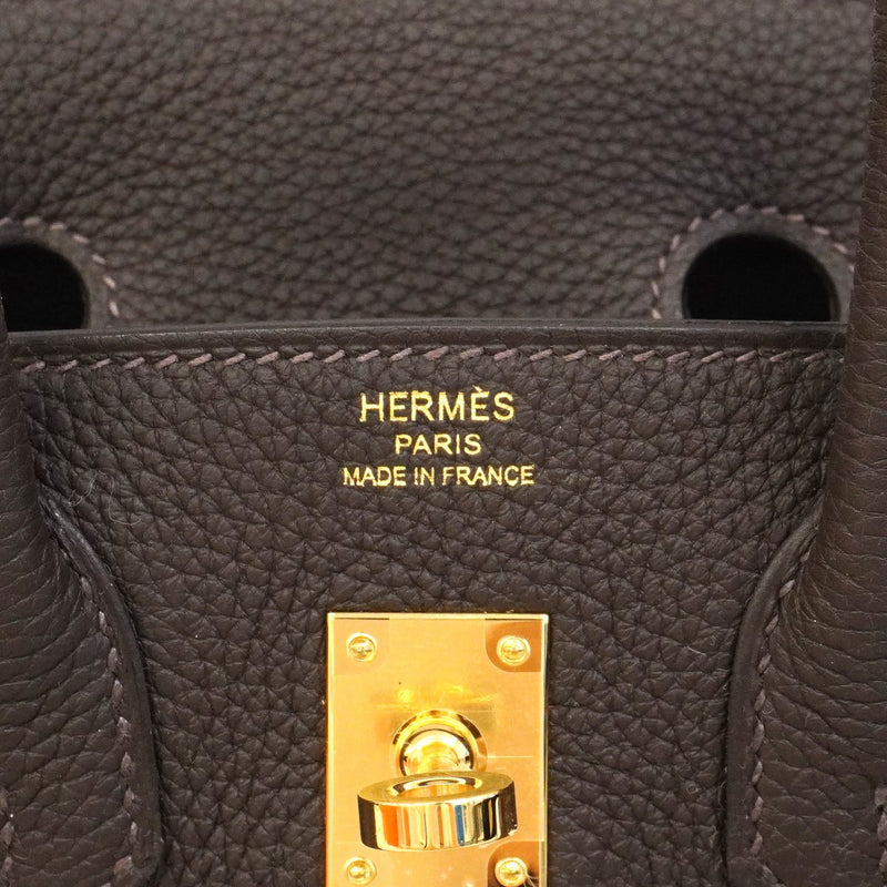 【6eb0860-g】エルメス ハンドバッグ バーキン25 トゴ ヴェールロデン ゴールド金具 G刻印【中古】レディース