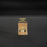 ★SALE【6eb0861-g】エルメス ハンドバッグ ケリー25 ヴォーエプソン グリミスティ ゴールド金具 K刻印 2wayバッグ【中古】レディース