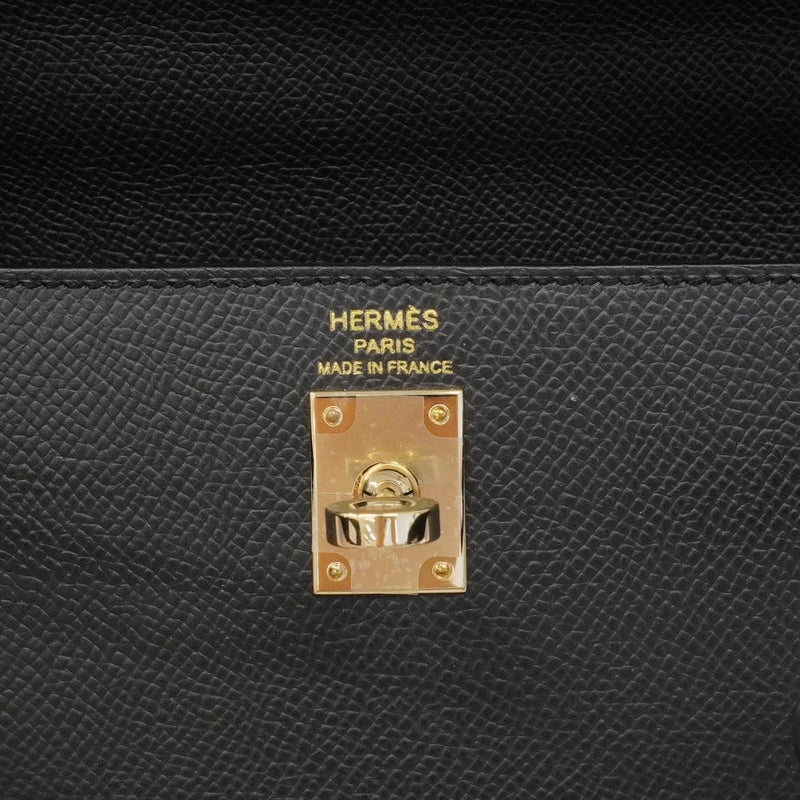 ★SALE【6eb0861-g】エルメス ハンドバッグ ケリー25 ヴォーエプソン グリミスティ ゴールド金具 K刻印 2wayバッグ【中古】レディース