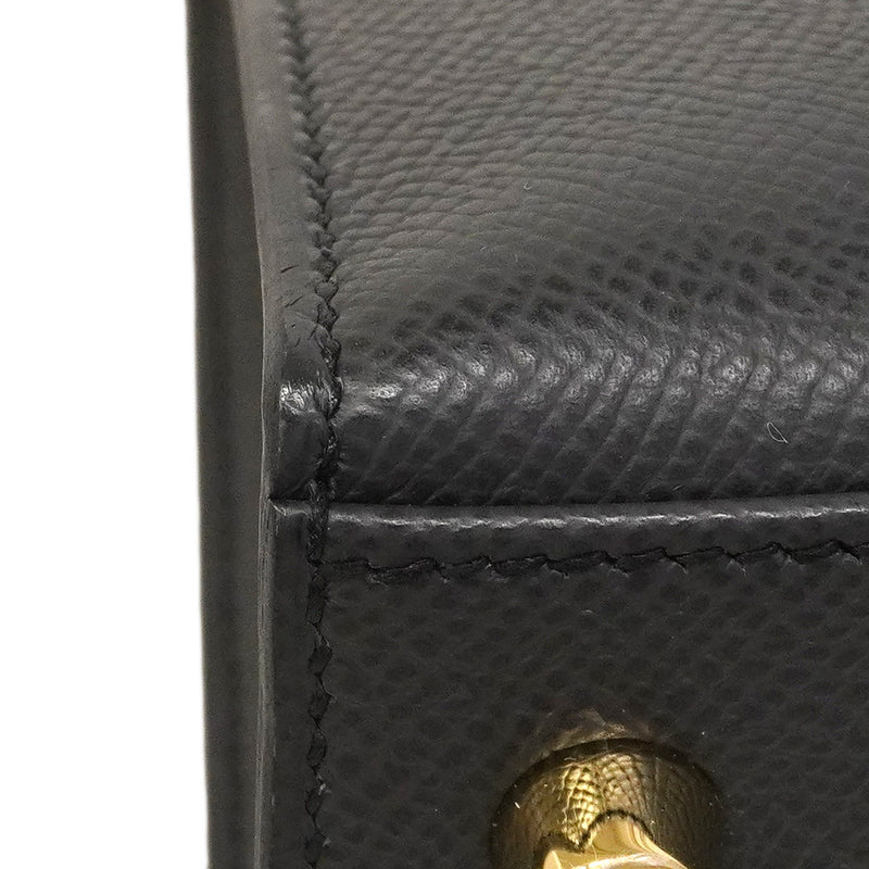 ★SALE【6eb0861-g】エルメス ハンドバッグ ケリー25 ヴォーエプソン グリミスティ ゴールド金具 K刻印 2wayバッグ【中古】レディース