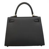 ★SALE【6eb0861-g】エルメス ハンドバッグ ケリー25 ヴォーエプソン グリミスティ ゴールド金具 K刻印 2wayバッグ【中古】レディース