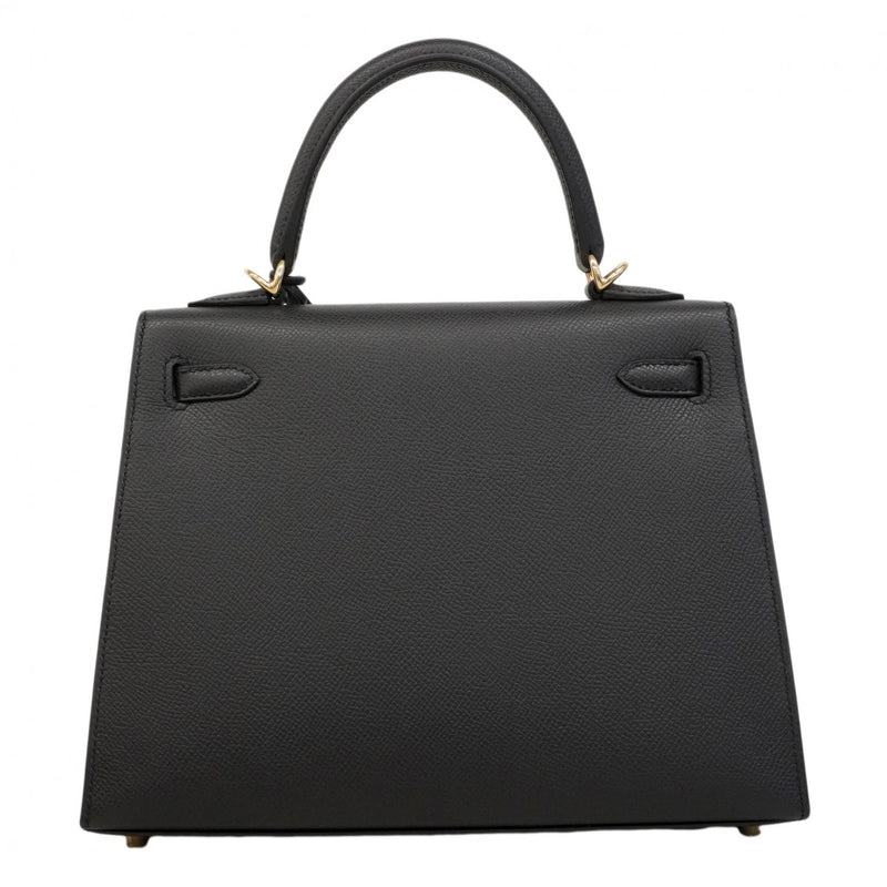 ★SALE【6eb0861-g】エルメス ハンドバッグ ケリー25 ヴォーエプソン グリミスティ ゴールド金具 K刻印 2wayバッグ【中古】レディース