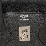 ★SALE【6eb0862-g】エルメス ハンドバッグ バーキン25 トゴ ブラック シルバー金具 A刻印【中古】レディース