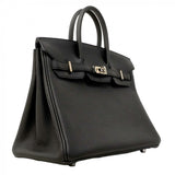 ★SALE【6eb0862-g】エルメス ハンドバッグ バーキン25 トゴ ブラック シルバー金具 A刻印【中古】レディース