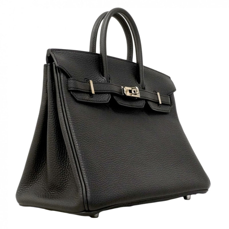 ★SALE【6eb0862-g】エルメス ハンドバッグ バーキン25 トゴ ブラック シルバー金具 A刻印【中古】レディース