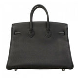 ★SALE【6eb0862-g】エルメス ハンドバッグ バーキン25 トゴ ブラック シルバー金具 A刻印【中古】レディース