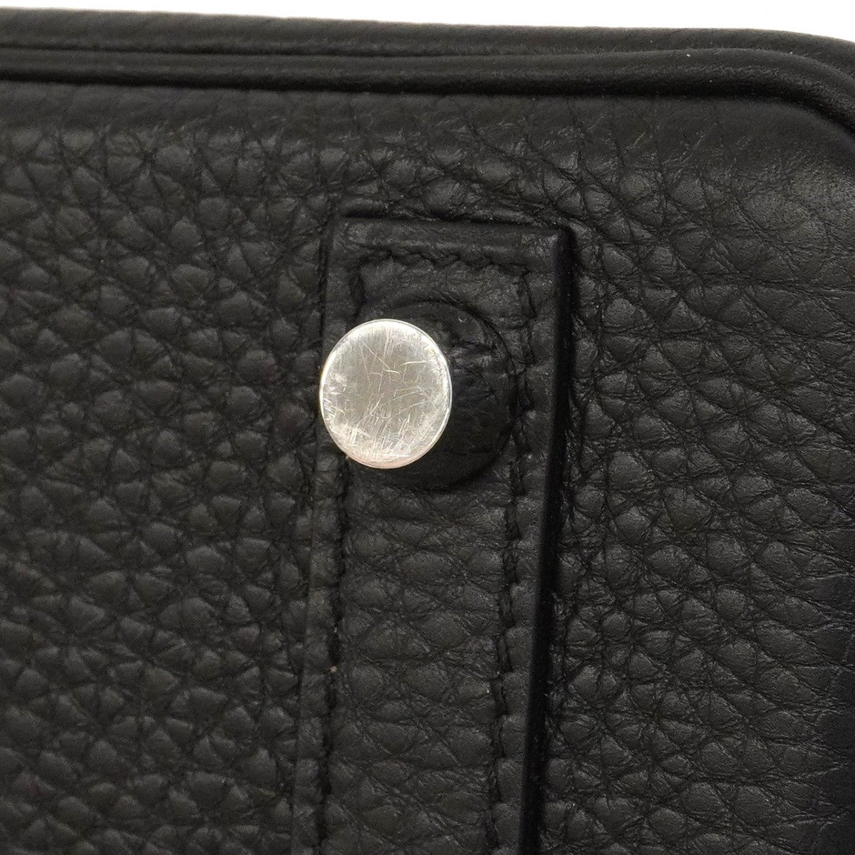 ★SALE【6eb0862-g】エルメス ハンドバッグ バーキン25 トゴ ブラック シルバー金具 A刻印【中古】レディース