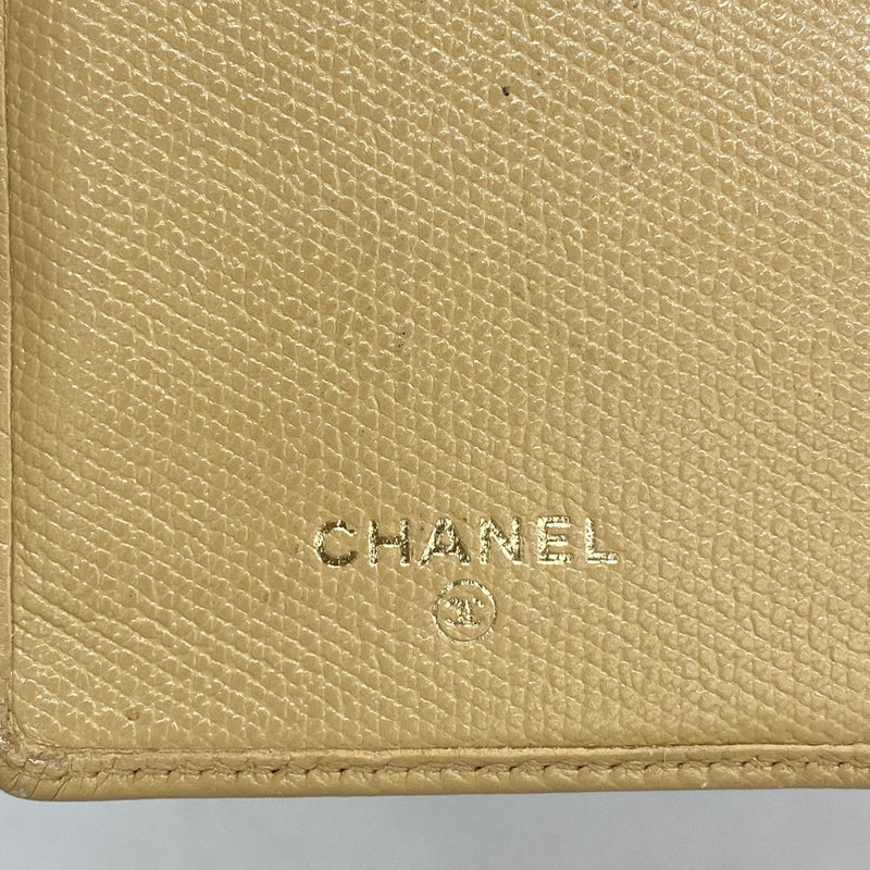 【6eb1004-k】シャネル 長財布 ココボタン レザー ベージュ ゴールド金具【中古】レディース