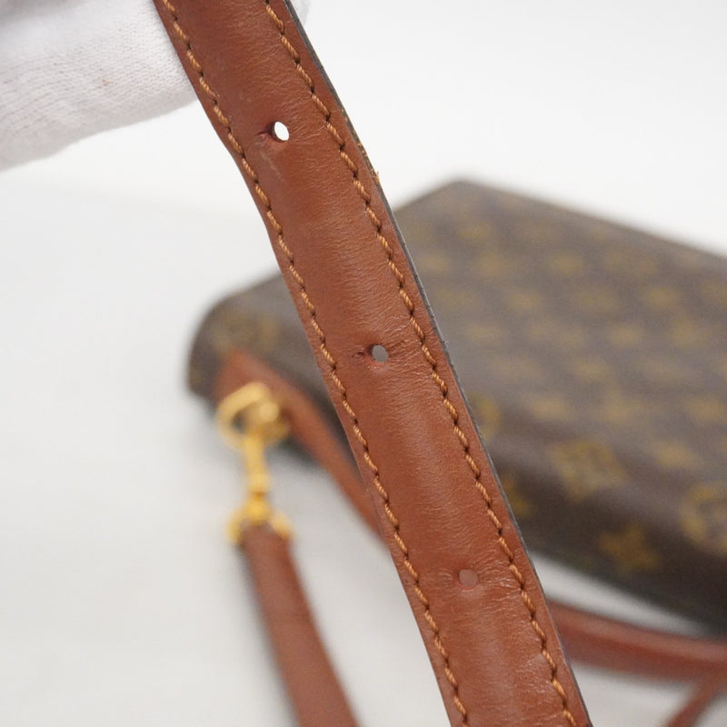 【6eb1054-k】ルイヴィトン ハンドバッグ モノグラム モンソー28 M51185 ブラウン 2wayバッグ【中古】レディース