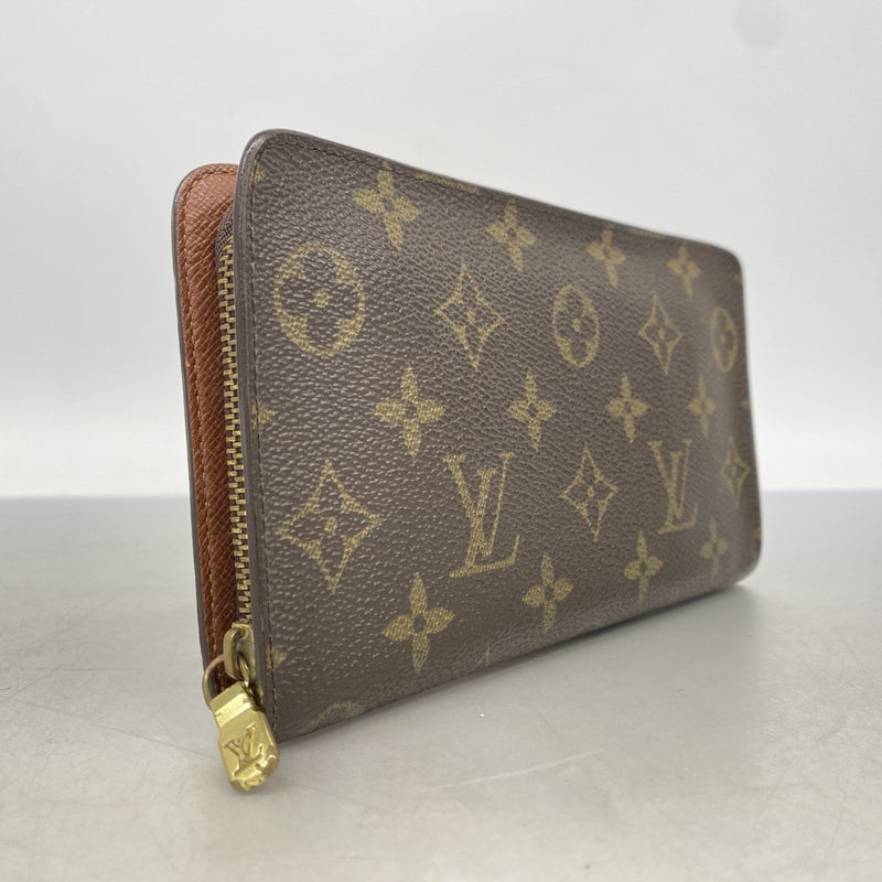 【6eb1062】ルイヴィトン 長財布 モノグラム ポルトモネ ジップ M61727 ブラウン【中古】メンズ レディース ユニセックス