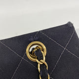 ★在庫処分★最終価格★SALE【6eb1076-k】シャネル ショルダーバッグ マトラッセ チェーンショルダー キャンバス ブラック ゴールド金具【中古】レディース