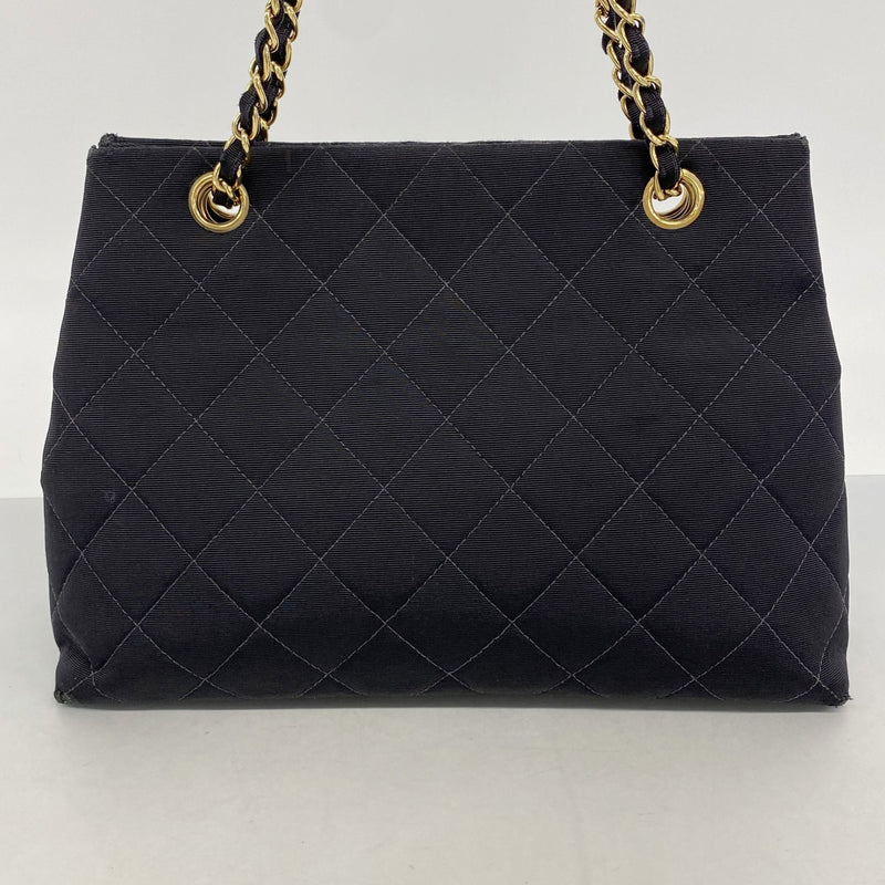 ★在庫処分★最終価格★SALE【6eb1076-k】シャネル ショルダーバッグ マトラッセ チェーンショルダー キャンバス ブラック ゴールド金具【中古】レディース