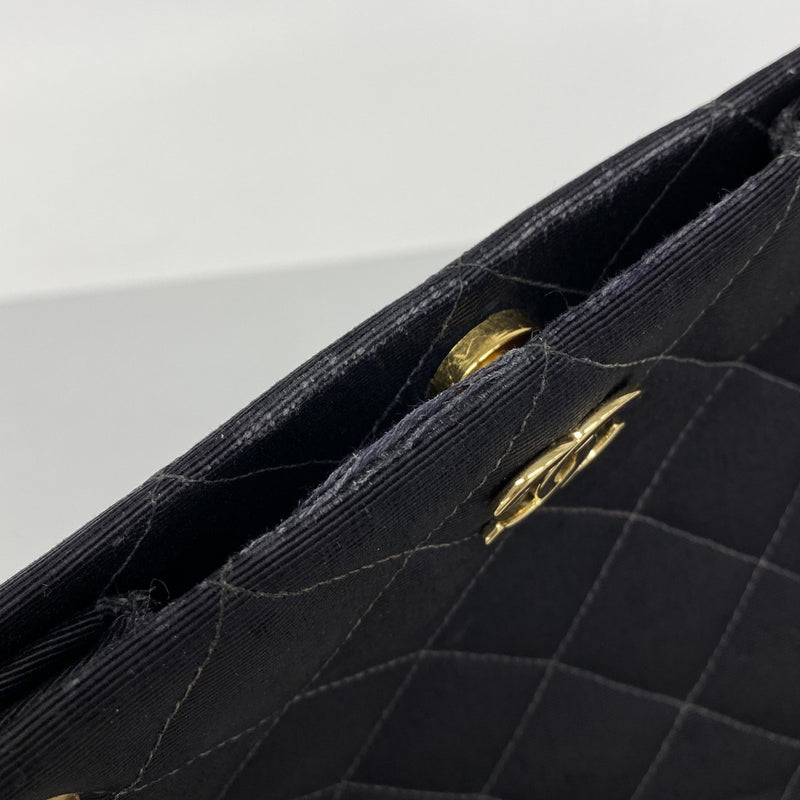 ★在庫処分★最終価格★SALE【6eb1076-k】シャネル ショルダーバッグ マトラッセ チェーンショルダー キャンバス ブラック ゴールド金具【中古】レディース