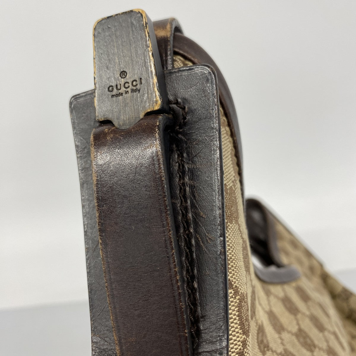 ★在庫処分★最終価格★SALE【6eb1084】グッチ ショルダーバッグ GGキャンバス 106242 キャンバス ベージュ ブラウン シルバー金具【中古】レディース