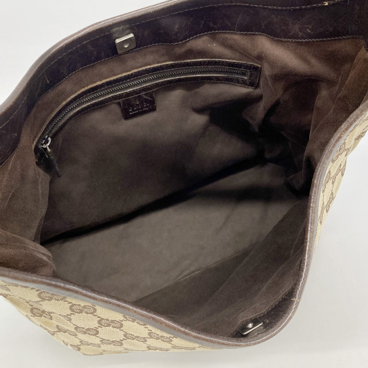 ★在庫処分★最終価格★SALE【6eb1084】グッチ ショルダーバッグ GGキャンバス 106242 キャンバス ベージュ ブラウン シルバー金具【中古】レディース