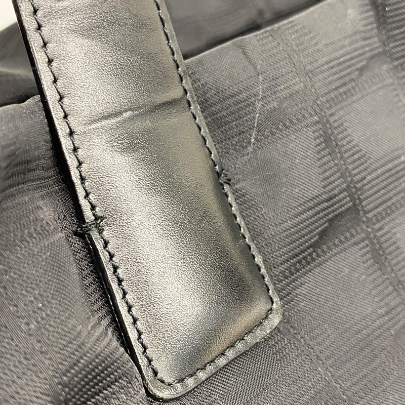 【6eb1094-k】シャネル トートバッグ ニュートラベル ナイロン ブラック シャンパンゴールド金具【中古】レディース