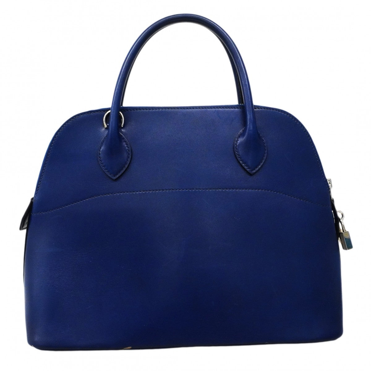 ★在庫処分★最終価格★SALE【6eb1112-h】エルメス ハンドバッグ ボリード31 ボックスカーフ ブルードマルト シルバー金具 □J刻印【中古】レディース