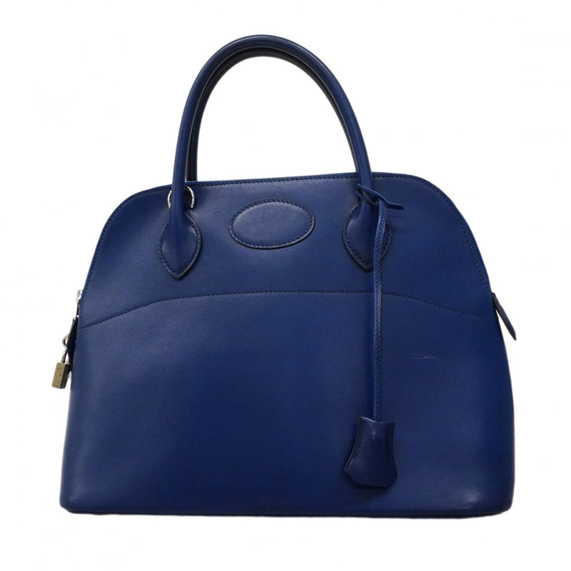 ★在庫処分★最終価格★SALE【6eb1112-h】エルメス ハンドバッグ ボリード31 ボックスカーフ ブルードマルト シルバー金具 □J刻印【中古】レディース