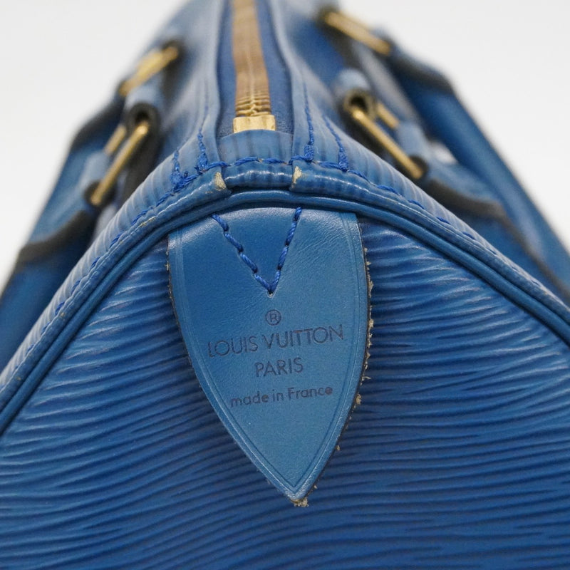 【6eb1281】ルイヴィトン ハンドバッグ エピ スピーディ25 M43015 トレドブルー【中古】レディース
