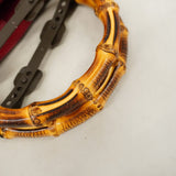 【6eb1291-k】グッチ ハンドバッグ バンブー 323660 レザー レッド ゴールド金具 2wayバッグ【中古】レディース