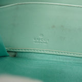 【6eb1312-k】グッチ 長財布 GGマーモント 443123 レザー ブルー マルチカラー シルバー金具【中古】レディース
